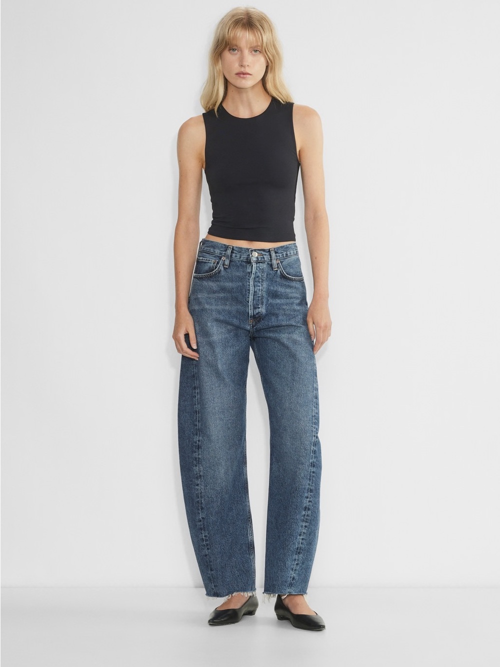 Agolde Luna Pieced Barrel Leg Jeans size 25